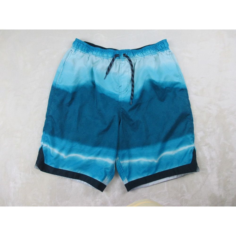 Nike Swim Trunks Mens Large Blue Board Shorts Ness9421 Optic Halo Horizon*